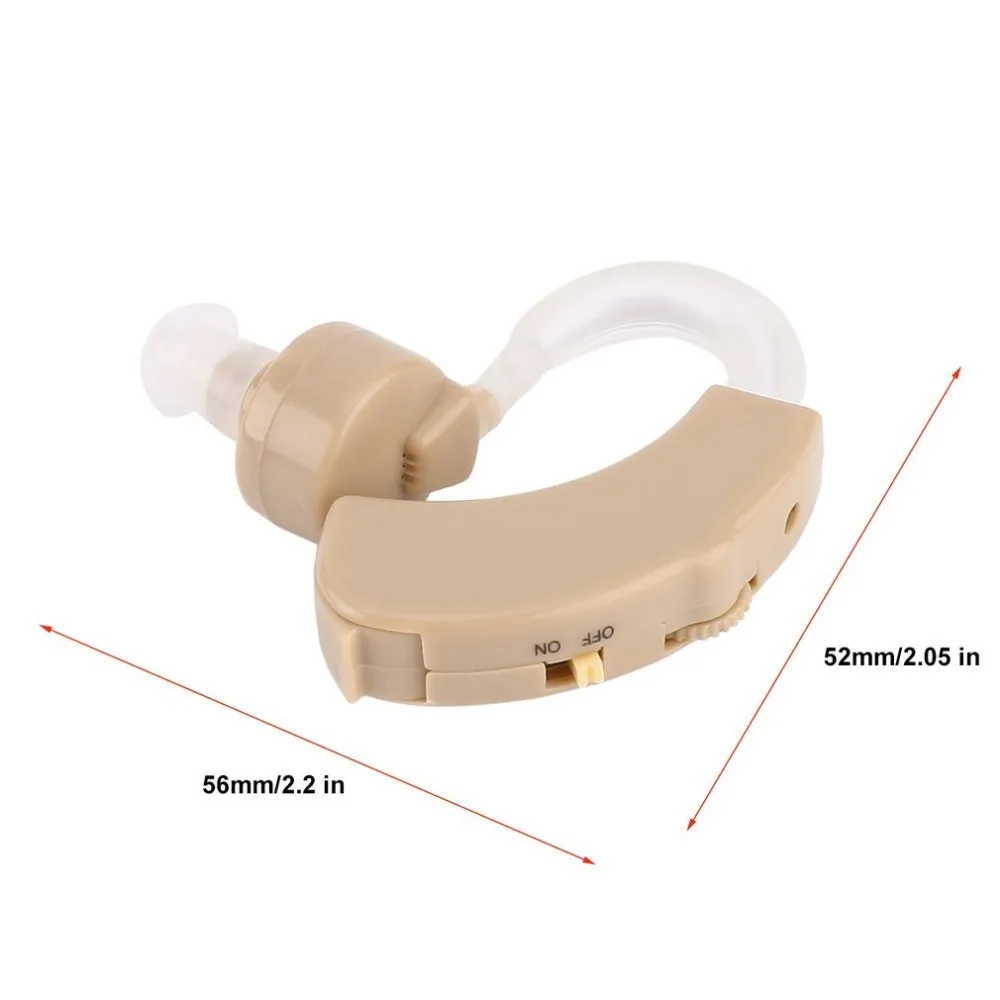 Пластиковые супер мини Регулируемые слуховые аппараты, усилитель звука для ушей, громкий тон, набор слуховых аппаратов, крючок для ушей, JZ-1088A, уход за ушами