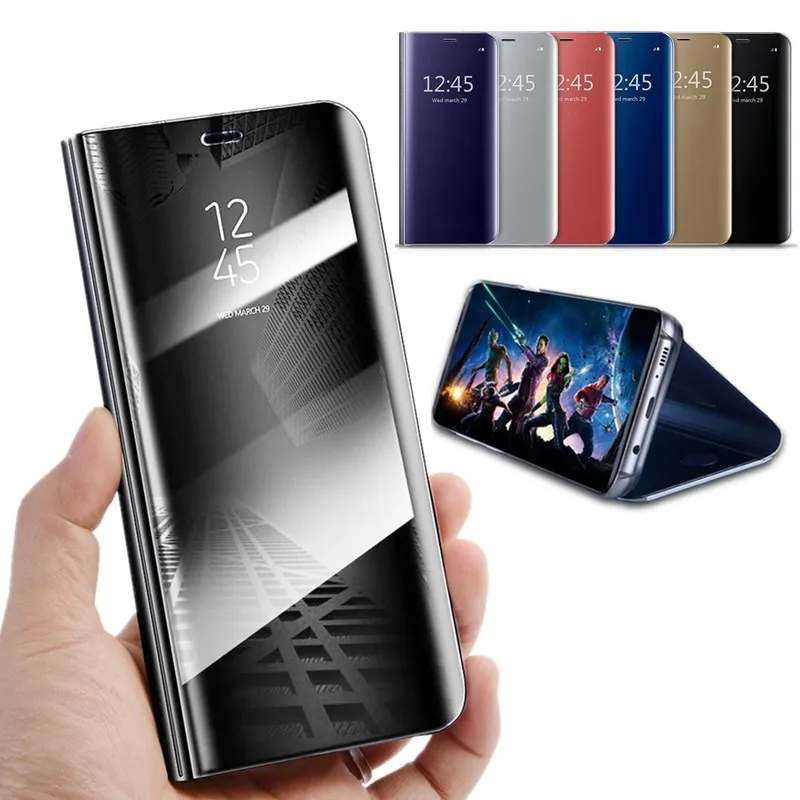 Для Huawei P9 P10 Lite P20 Pro Mate 8 9 10 20 Nova 2i 3e Роскошный прозрачный зеркальный кожаный