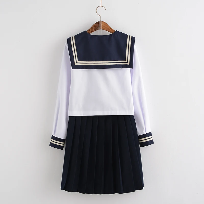 Chorus Performance School Uniform Dress Long Sleeve Shirt Pleated Skirt Sailor Suits Winter Japan School Girl Seifuku Uniforms