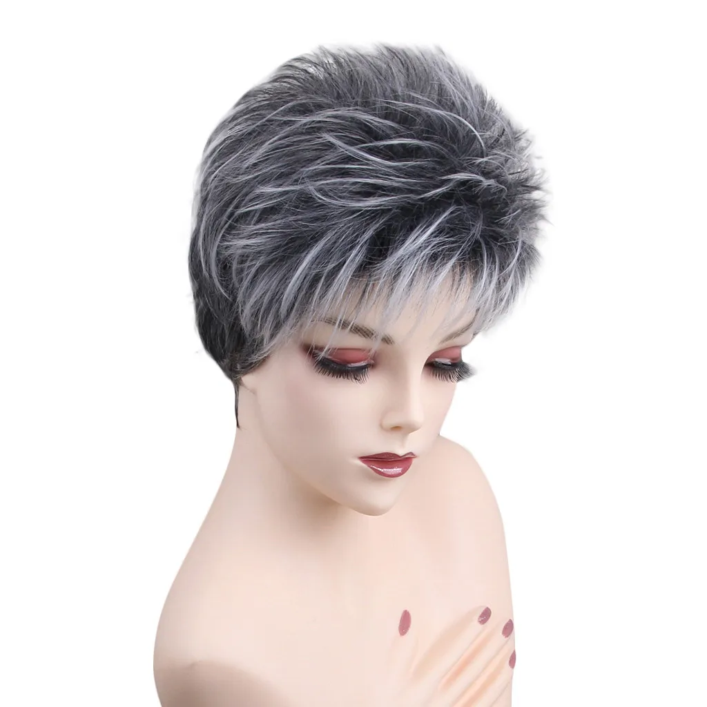 Women Lady Fashion Sexy Black Women Short Styling Cool Wig High Temperature Wire No Lcae Peluca Perruque Gift Dropshipping Women Lady Fashion Sexy Black Women Short Styling Cool Wig High Temperature Wire No Lcae Peluca Perruque Gift Dropshipping