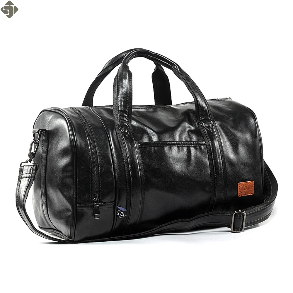 

Large Capacity Leather men's travel bags Vintage handbags shoulder bag Big men Luggage bag Deodorant separate shoe Compartment