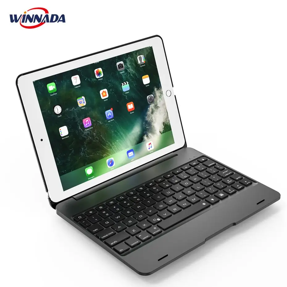 

For ipad 2018 / 2017 / air / air 2 / Pro 9.7 inch case with Backlit Bluetooth Keyboard full body cover