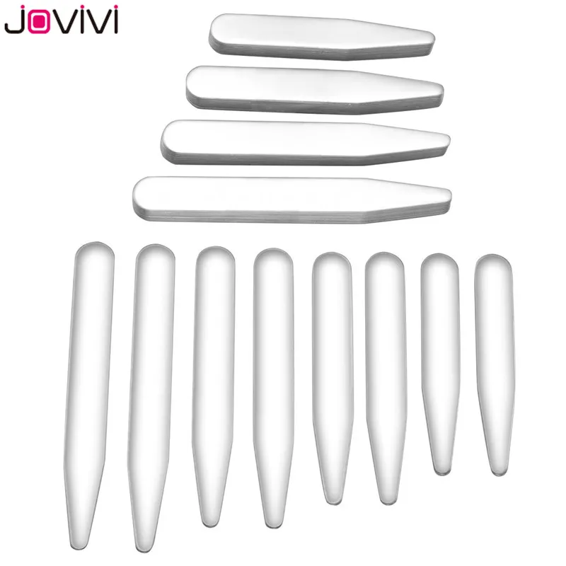 

Jovivi 40 pcs / Set Top Quality Stainless Steel Collar Stays Bones Stiffeners For Dress Shirts, 4 Size-2.25" 2.5" 2.75" 3"inches