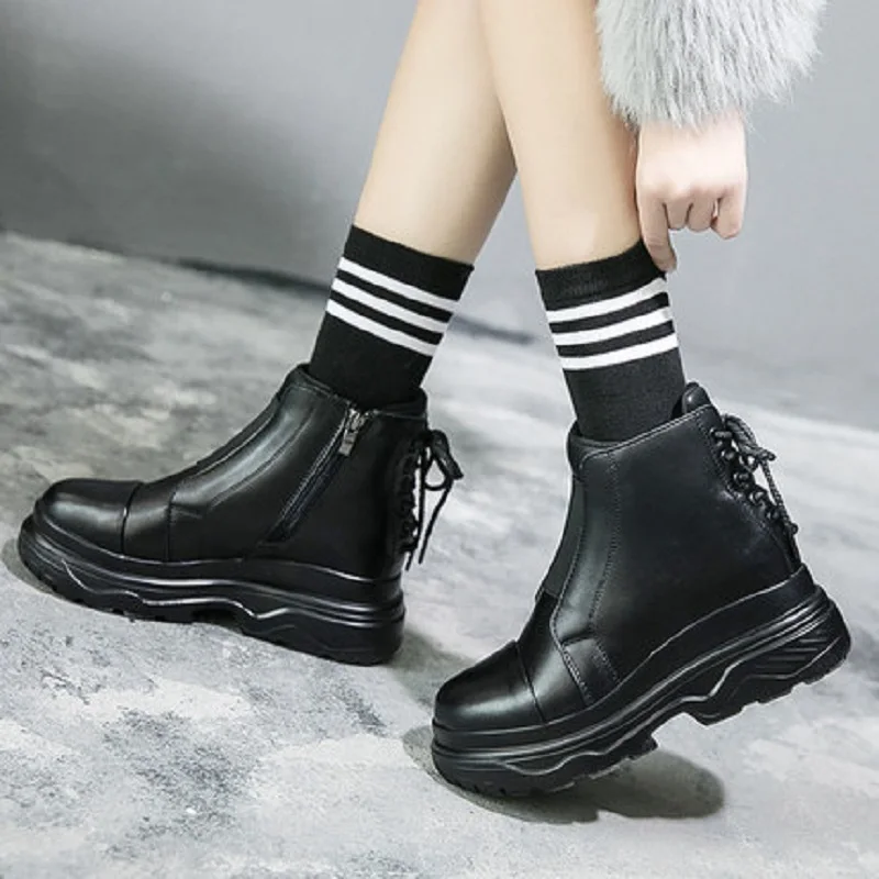 Plat D'hiver Bottes Automne unis Nouvelle Fond Femmes Martin Et 1 Vent Britannique 2018 Mat États Europe De Les EdZC8qUxwE