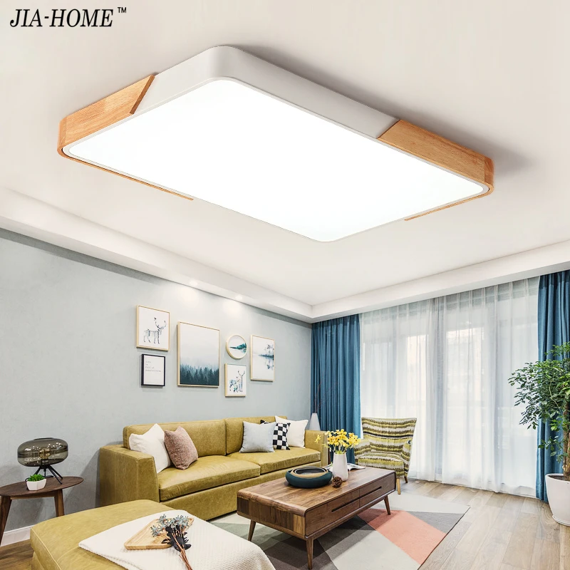 

Round Wooden LED Ceiling Lights With Remote Control Macaron color Ceiling Lamp For Living Room Dining Kitchen Lighting Fixtures