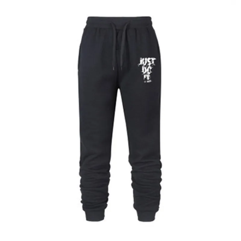 Men Letter 3d Print Hip Hop Fleece Hoodies Pants Drawstring Slim Male Brand Casual Sweatpants Blended Cotton Long Trousers