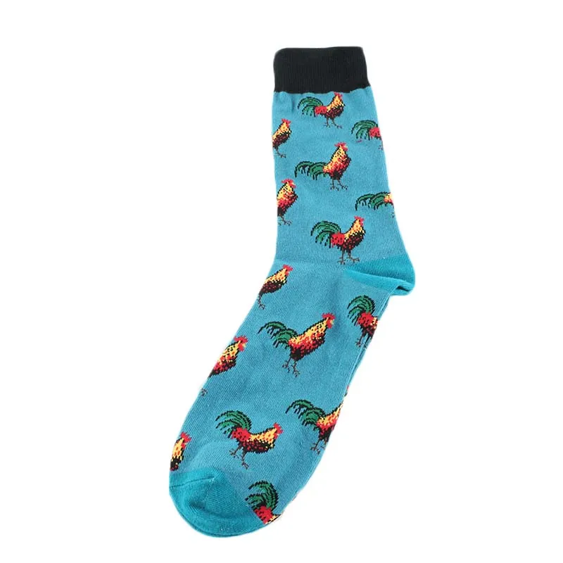 [WPLOIKJD] хип-хоп Фламинго кактус Компрессионные носки мужские повседневные пищевые животные Нескользящие счастливые забавные носки Homme Divertidos