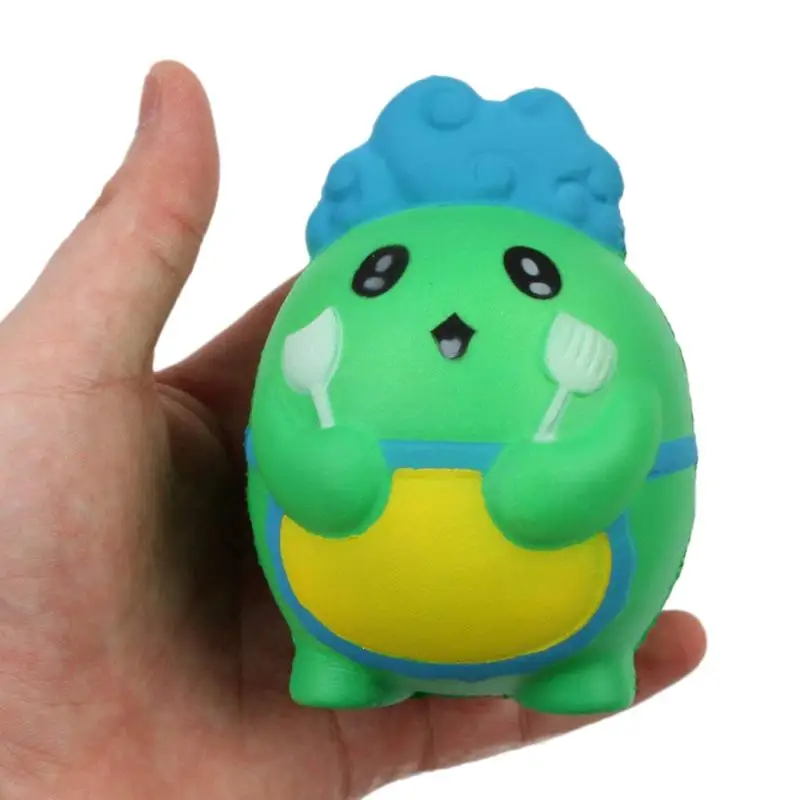 

Squishy Dog, Jumbo Squeeze Cream Bread Scented Slow Rising Stress Relief Toys Phone Charm Gifts for Kids and Adults (Cute Dino