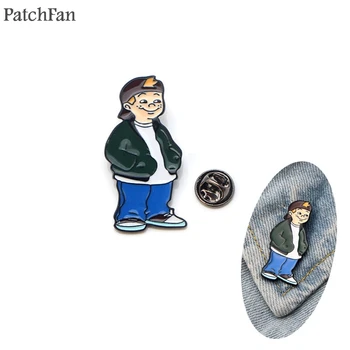 

Patchfan Recess Metal Zinc Enamel pins Trendy medal insignia para backpack shirt clothes bag brooches badges for men women A0739