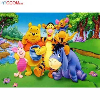 

5D diy Diamond Mosaic Diamond Painting Winnie Pooh and Friends Cross Stitch Kit Diamond Embroidery Square Drill Home Decoration