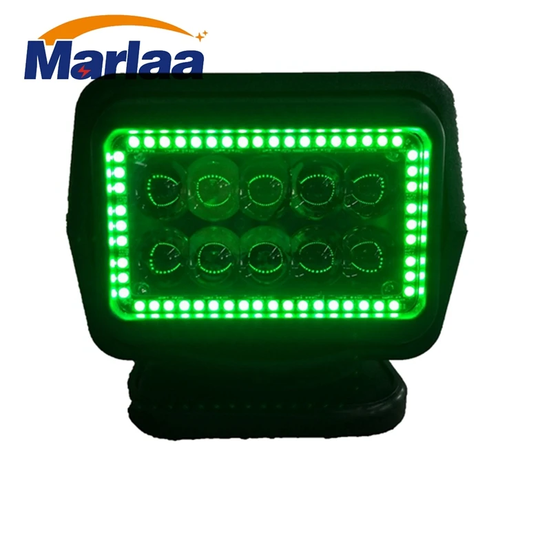 

1pc 7" 50W Led Remote control Searchlight 7inch 12v RGB LED Work searching Light for TRUCK SUV BOAT MARINE Remote control light