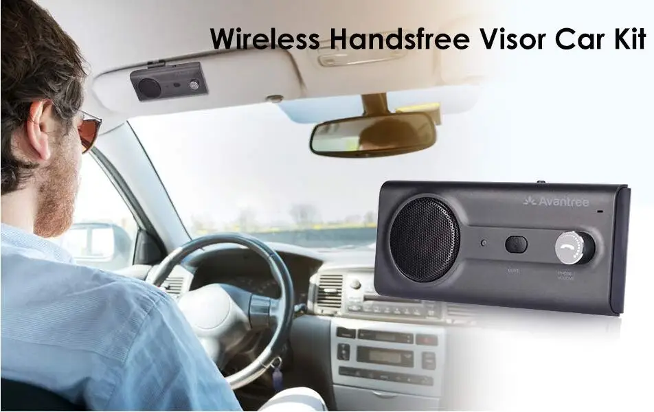 Avantree CK11 Hands Free Bluetooth для сотового телефона автомобильный комплект, Громкая громкая связь, Поддержка Siri Google Assistant, автоматическое включение, управление потоком