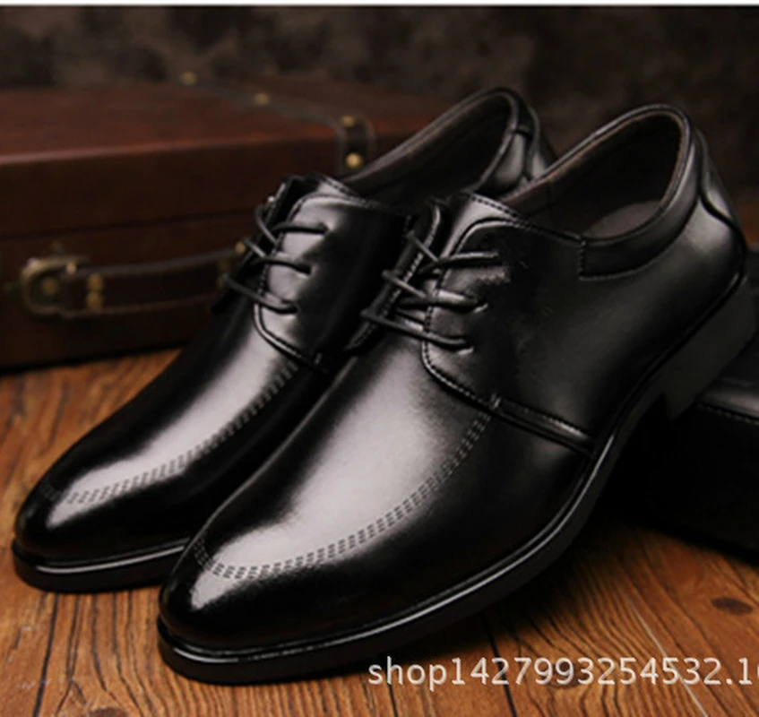 En Robe 2018 Rond Bout Cuir Automne Vintage Dentelle Mâle D'affaires Printemps up Respirant Hommes Mazefeng Chaussures Noir zgPYdqdw