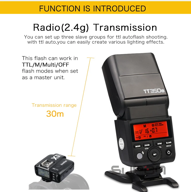 Godox TT350 Вспышка Speedlite TT350N ttl HSS1/8000 S GN36 камера флэш карманные фонари TT350-N+ X1T-N для Nikon