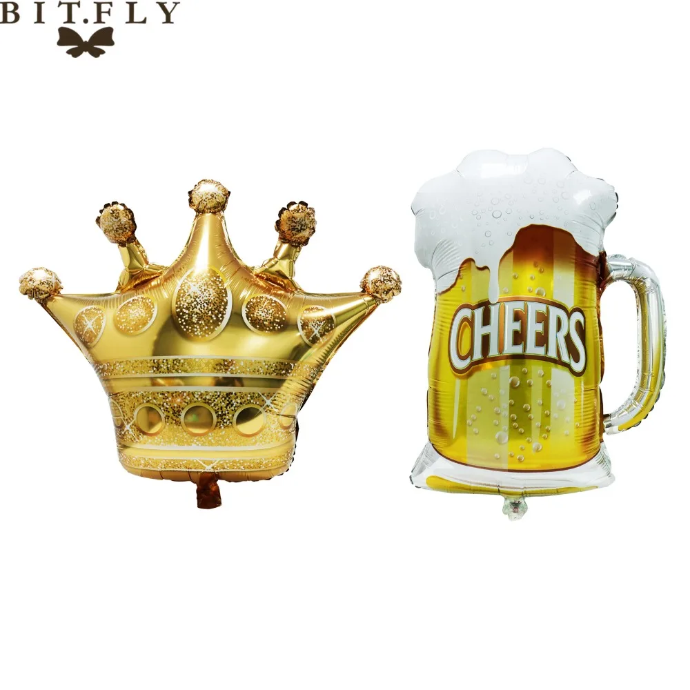 Baby-shower-Gold-crown-aluminum-foil-balloon-wedding-bachelorette-party-cheer-beer-aluminum-foil-balloon-party