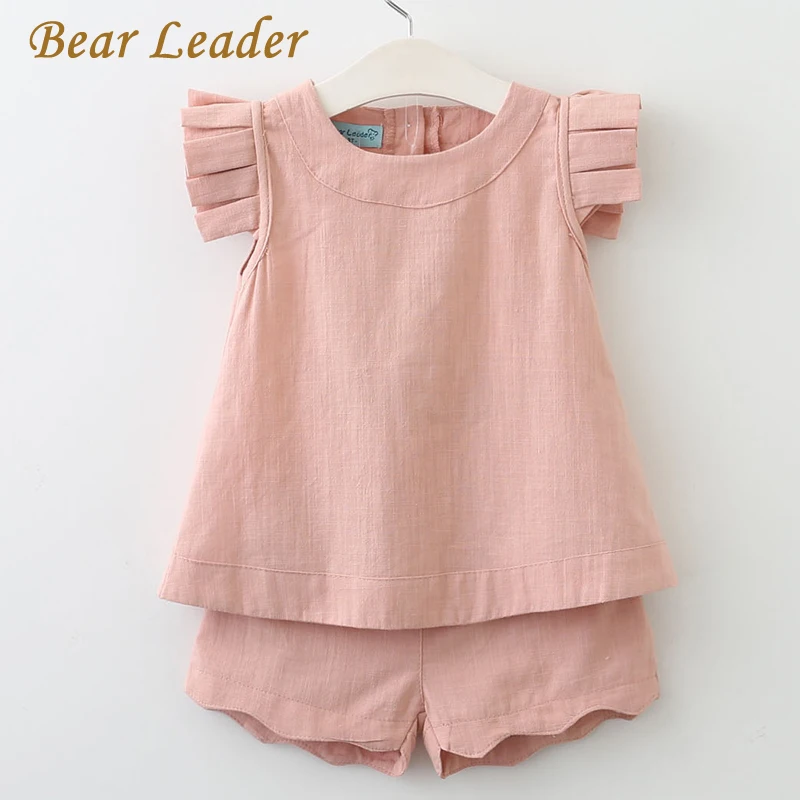 Bear Leader Girls Clothing Sets 2018 Summer Fashion Sleeveless Solid O-Neck T-shirts+Pants 2Pcs for Girls Suits Kids Clothes Bear Leader Girls Clothing Sets 2018 Summer Fashion Sleeveless Solid O-Neck T-shirts+Pants 2Pcs for Girls Suits Kids Clothes