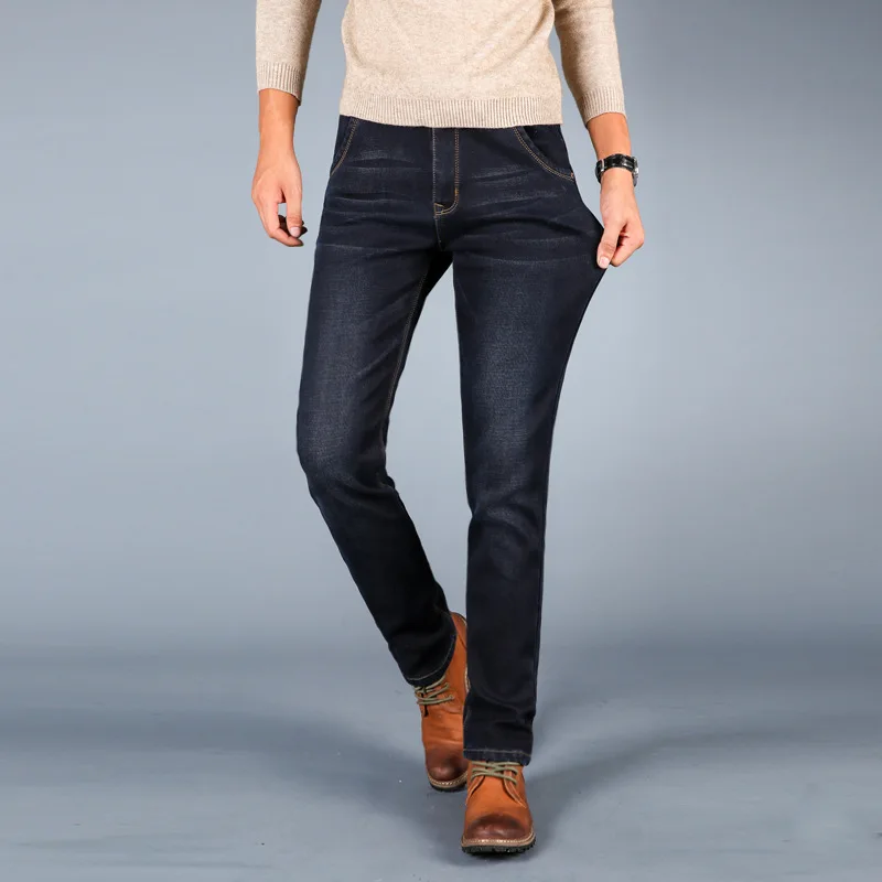 2018 Новый осень-зима джинсы Для мужчин модные джинсовые брюки