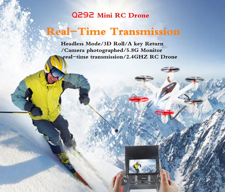 

NEW Style best seller Q292 2.4g 4ch 6axis remote control drone,5.8G FPV rc quadcopter with HD camera