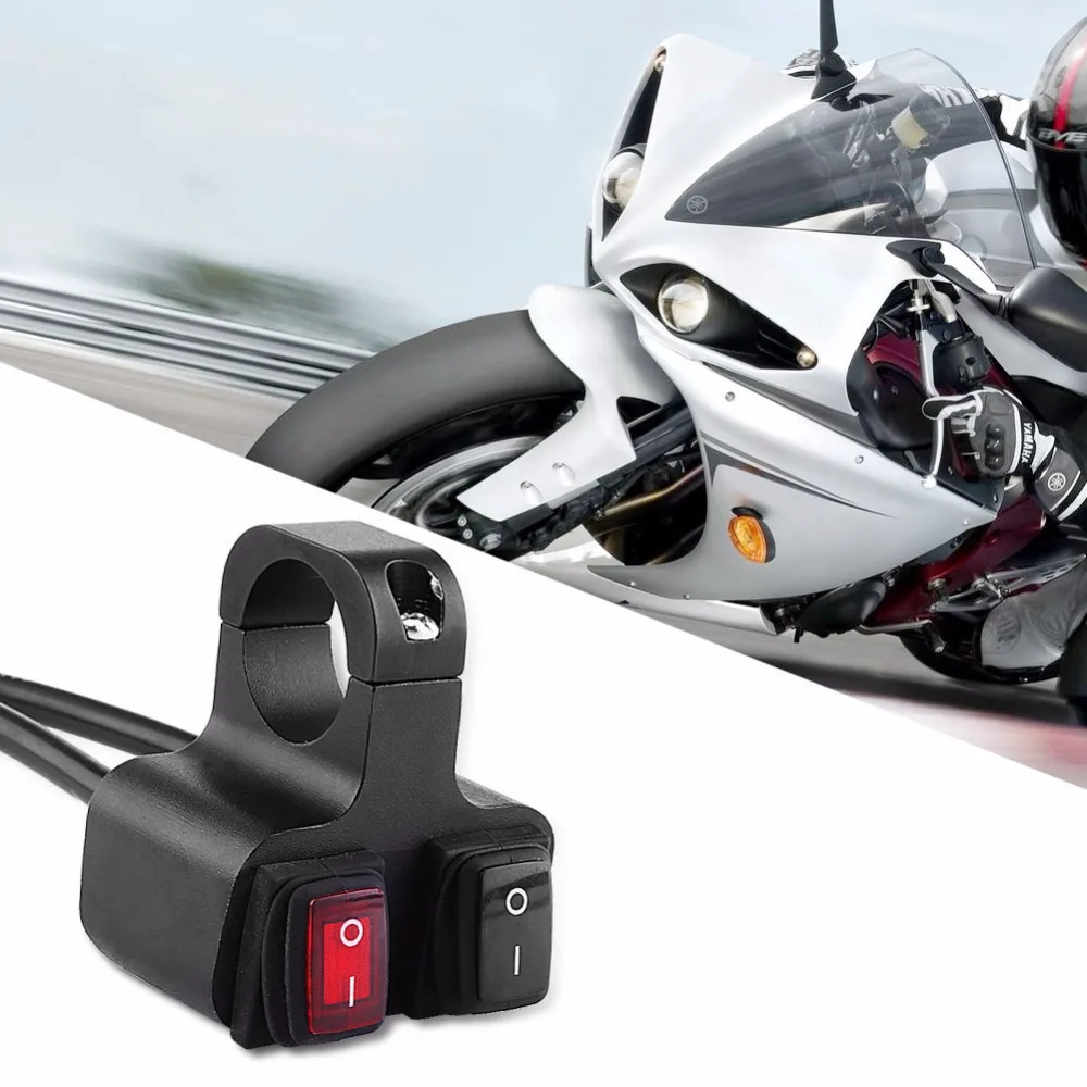

CNC Aluminum Motorcycle Switches Motorbike Handlebar Switches HeadLight Spotlight On Off Dual Switch Accessories 12V 16A