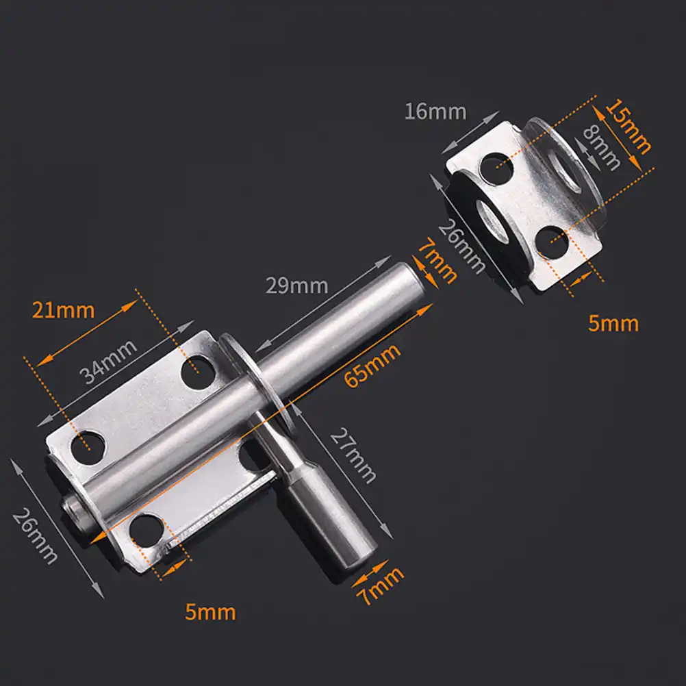 1Pc Slide Bolt Gate Latch Heavy Duty Premium Safety Stainless Steel 