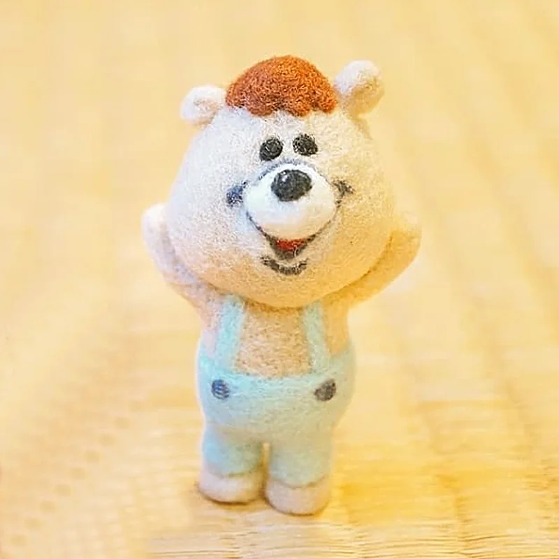 Креативные милые животные панда Медведь свинка, хомяк игрушка кукла Шерсть Войлок тыкается киттинг не готовая ручная работа шерсть валяния материал