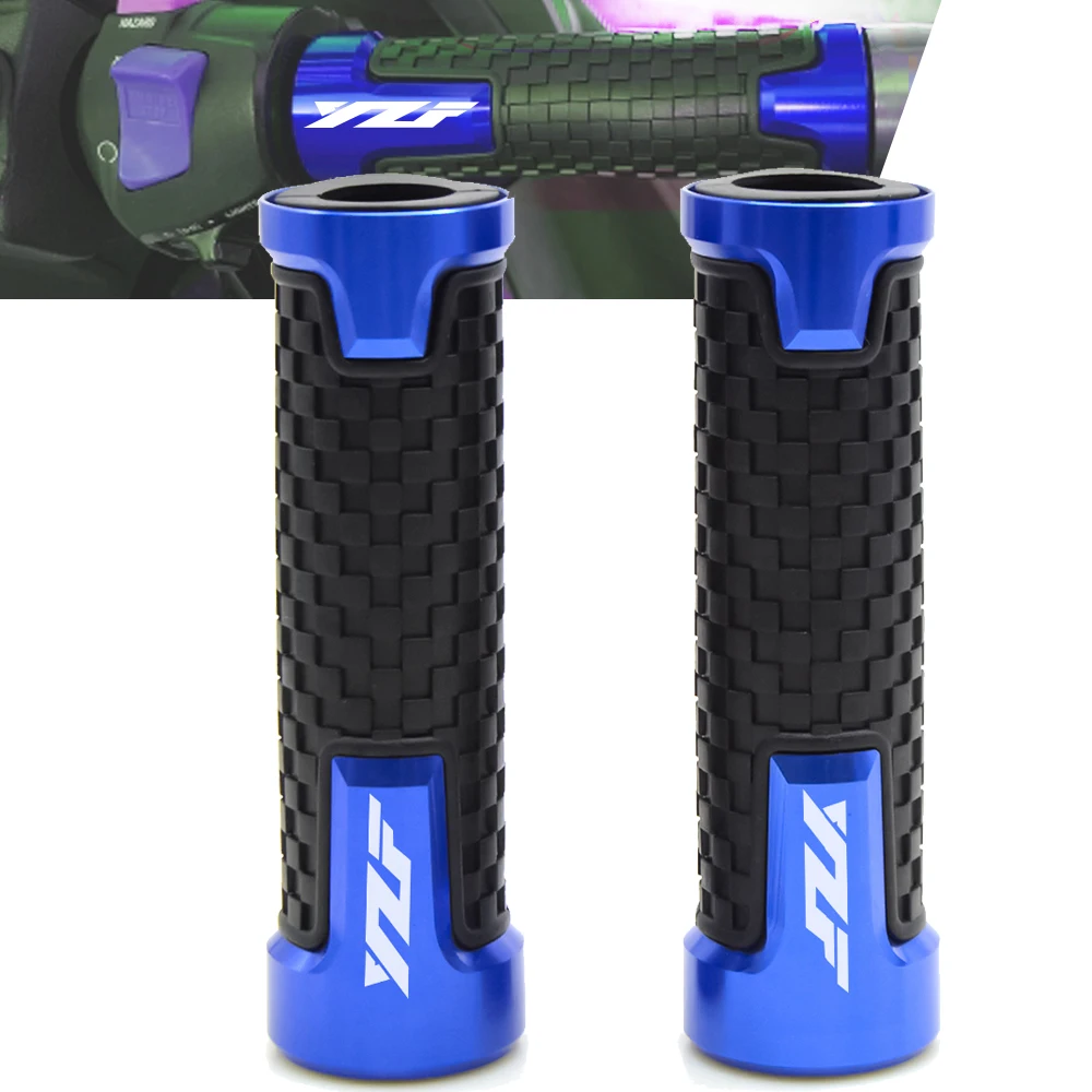 Мотоциклетные CNC + резиновые ручки для руля мотоцикла YAMAHA YZFR1 YZFR3 YZFR6 YZF R1 R1M R1S R3 R6 R25