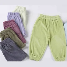 Одежда для малышей; брюки; сезон осень-зима; повседневные вельветовые детские штаны; одежда для маленьких мальчиков и девочек; эластичные брюки для малышей