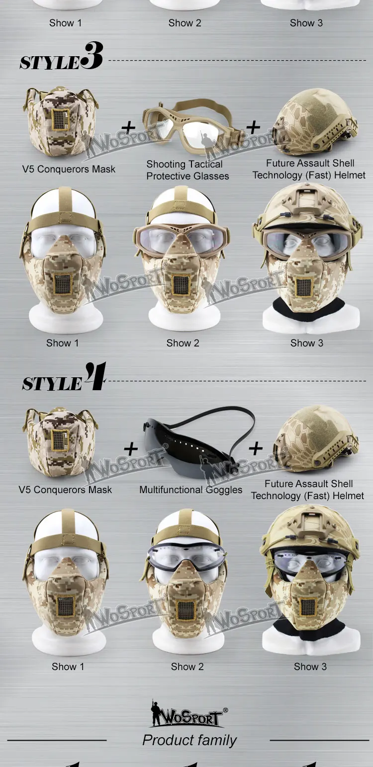WoSporT страйкбол тактические маски для лица большое видение пейнтбол снаряжение защитный Опора страйкбол Cs WarGame военный Пейнтбол Аксессуары