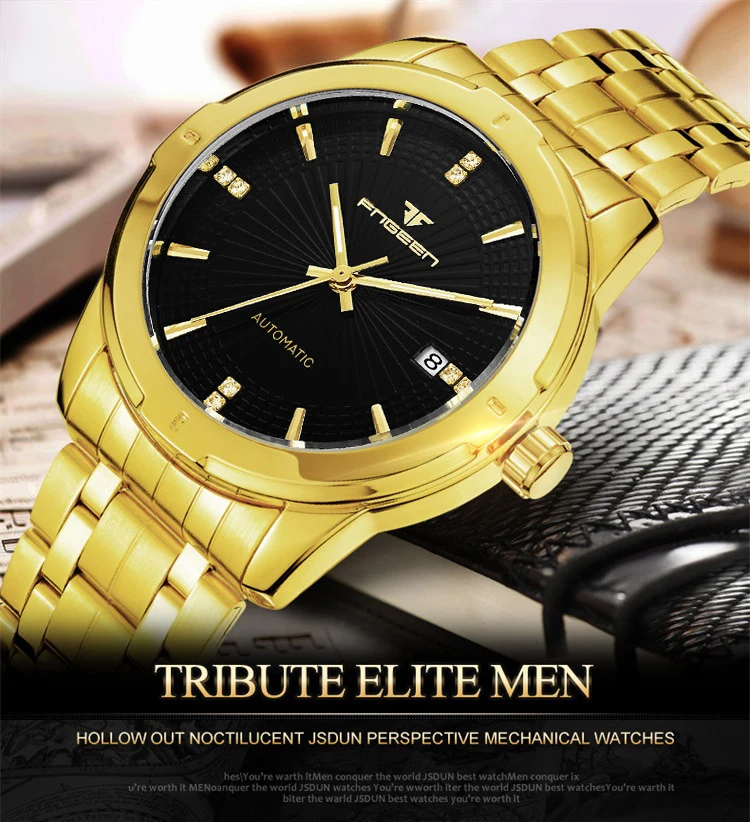 Люксовый бренд, автоматические механические мужские часы, Брендовые мужские военные часы, мужские модные часы, часы с датой, водонепроницаемые, Relogio Masculino