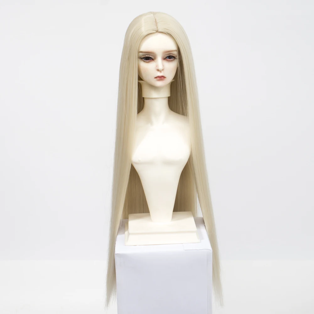 Длинные прямые волосы BJD/SD для кукол белые хаки серые коричневые черные 1/6 1/4 1/3