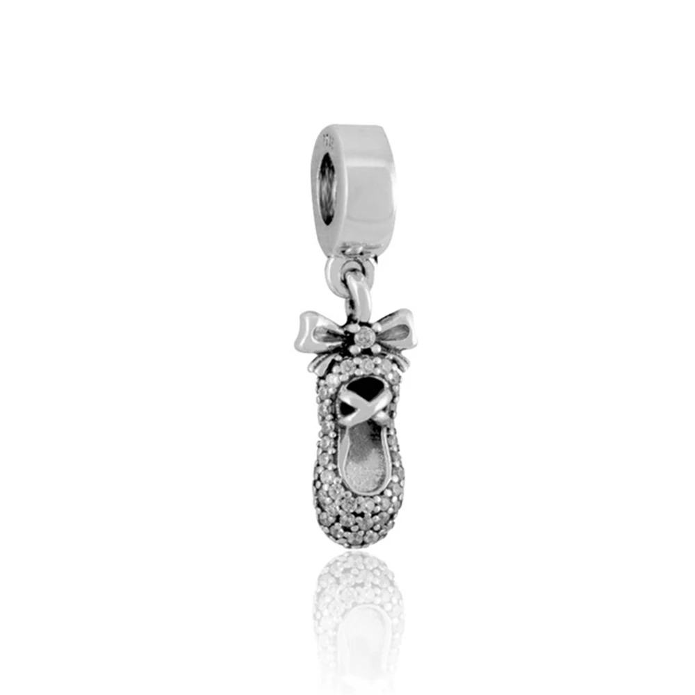 Authentic 925 Sterling Silver Ballet Shoe Charms Fit Original Pandora