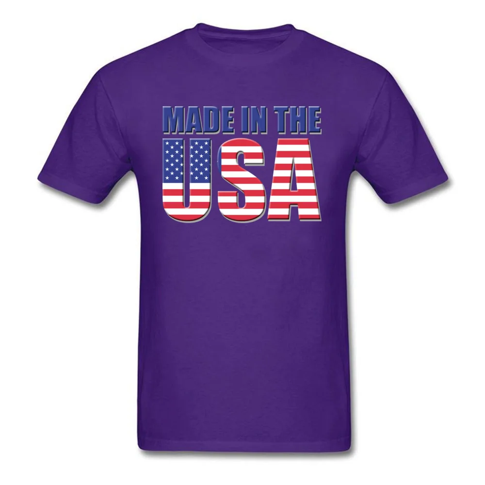 Design Fashion Men Top T-shirts Crew Neck Short Sleeve All Cotton Tops Shirts Normal T Shirt Top Quality Made In The USA PatriotIndependence Day purple