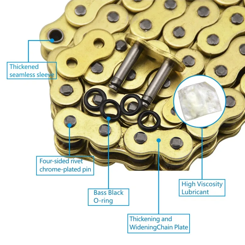 Motorcycle Chain Buckle Ring Link 428 520 525 530 Chain O-Ring O Ring Connector Lock Thicken #b
