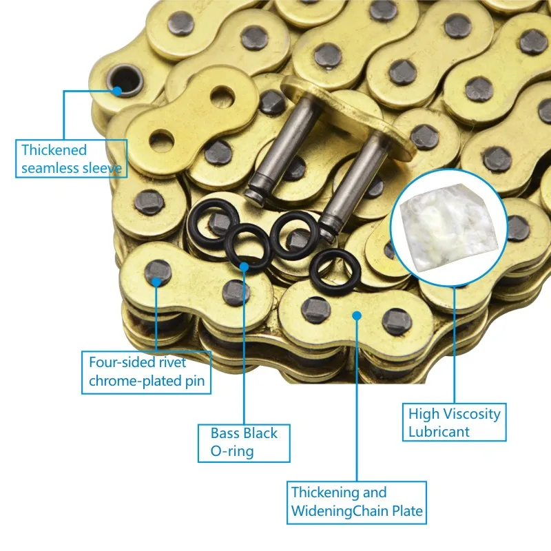 Мотоцикл цепи пряжки кольцевым соединением 428 520 525 530 цепи уплотнительное кольцо разъем замок утепленные# b