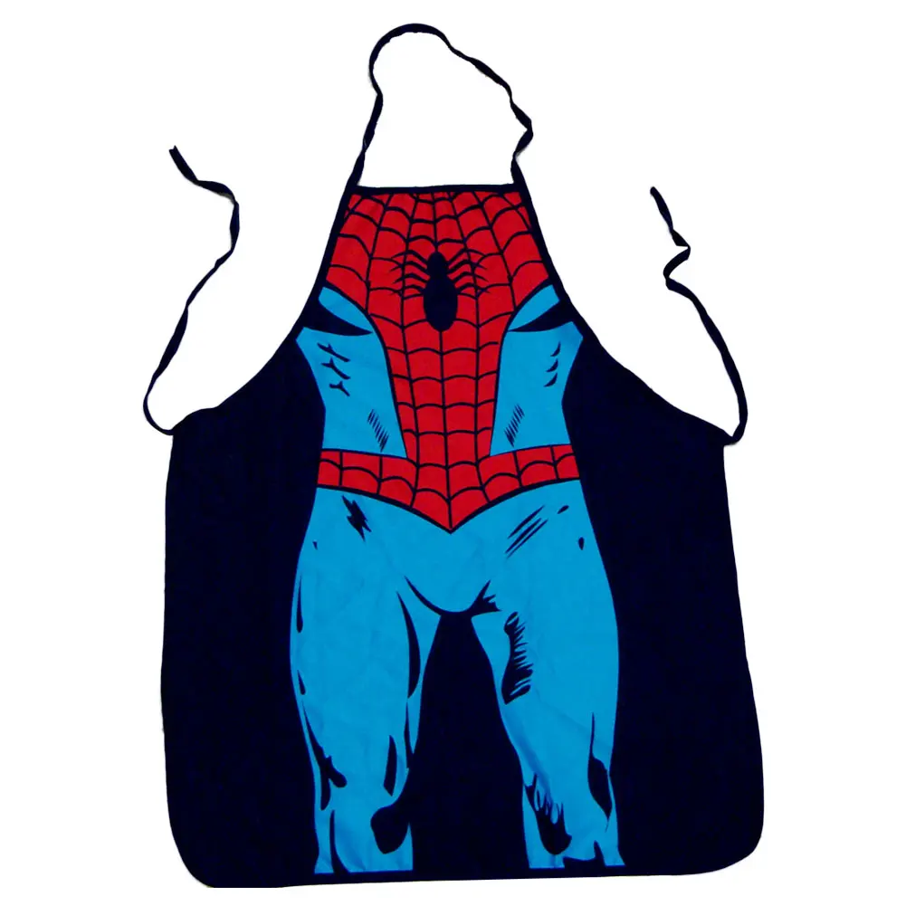 

10 Colors Cute Funny Sexy Apron Kitchen Aprons For Women Men Superhero Superman Captain America Short Waist Chef Barista BBQ