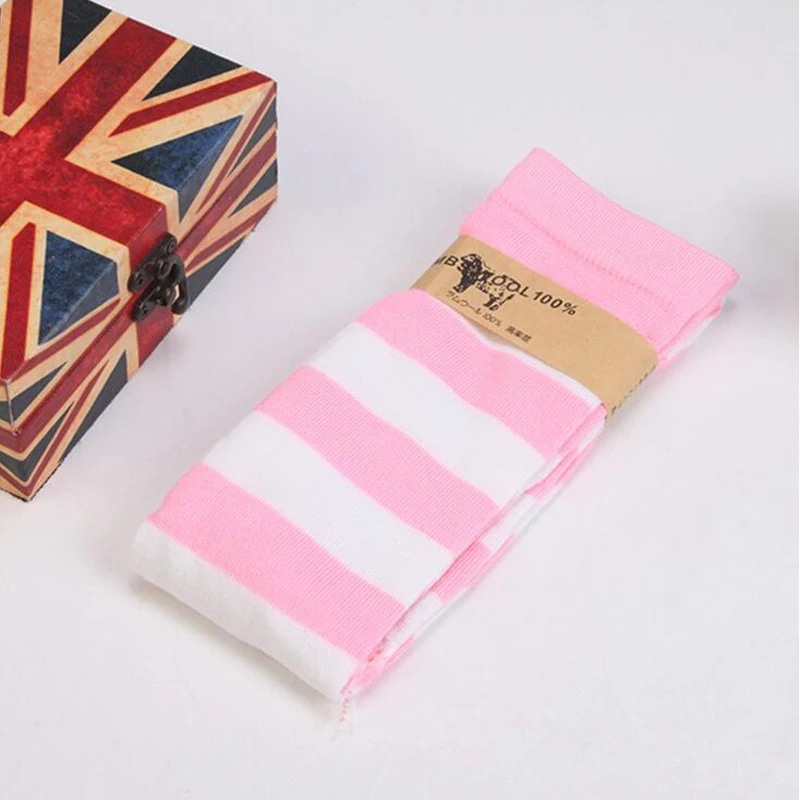 Over Knee High Striped Stockings For Women Girls Lovely Elastic Warm Long Stockings Black Red White Green for Party Christmas