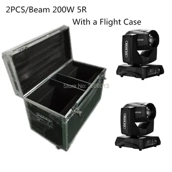 

2pcs/lot 200W Beam Light+ Flight Case Professional Stage Equipment 200W 5R DJ Lighting /DMX Spot Moving Head Light Disco Lights