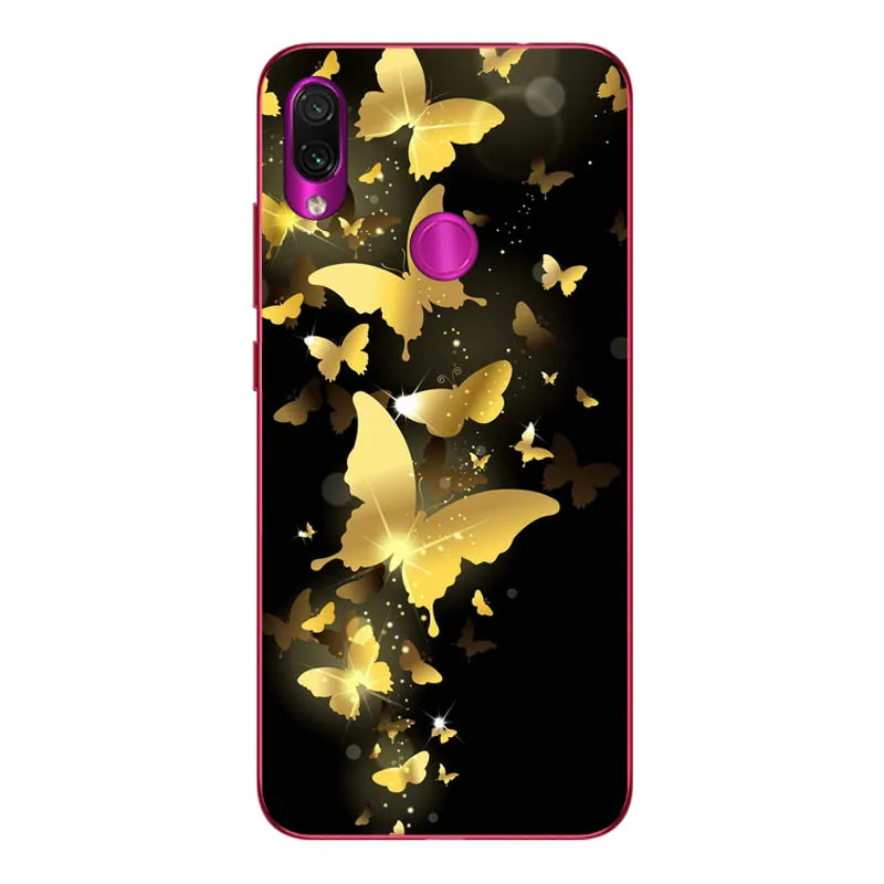 Geruide 6.3 For xiaomi redmi note 7 Case Cover, Printed Soft Silicon TPU Back Cover Case For xiaomi redmi note 7 pro Phone Cases - Цвет: 4