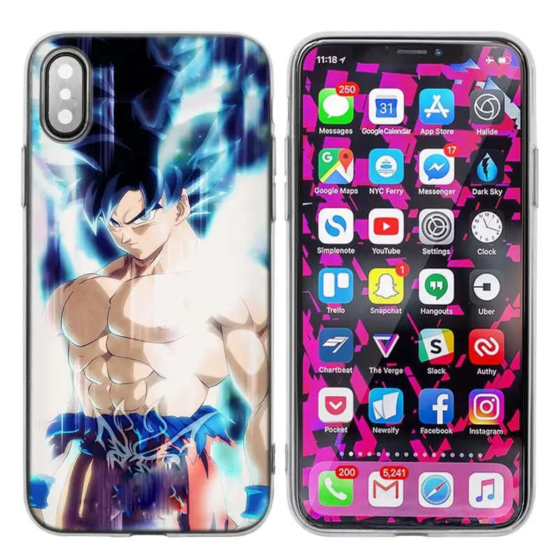 Силиконовый чехол для iPhone XS X Max XR 7 8 6 6s Plus 5 5S SE 5C 7Plus 7+ чехол для телефона s Coque Dragon Ball Z Аниме Гоку мультфильм - Цвет: 026