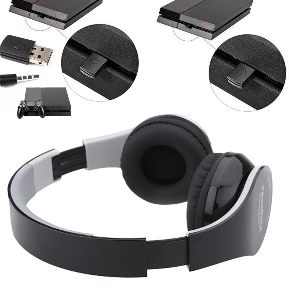 Kinganda беспроводные Bluetooth гарнитуры с приемником USB для PS4 игр PC PRO Игровые наушники