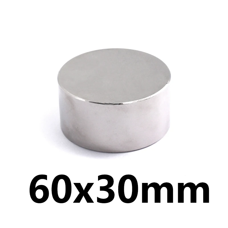 

1pcs Neodymium magnet 60x30 N35 Super strong round magnet Rare Earth NdFeb N35 60*30mm strongest permanent powerful magnetic