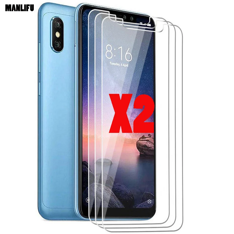 

MANLIFU 2PCS 2.5D 0.26mm 9H Tempered Glass For Xiaomi Mi A2 Lite A2 Screen Protector Pocophone F1 Redmi 7 Note 7 6 5 Pro Glass