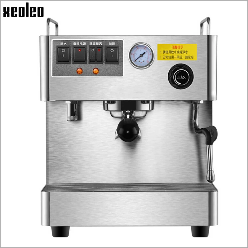 Xeoleo Коммерческая Эспрессо-машина, Автоматическая Эспрессо-Кофеварка из нержавеющей стали, 15 бар, эспрессо высокого давления