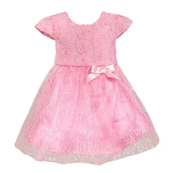 

Retail - 2017 Summer bow birthday party Baby clothes, ball gown children kids tutu girls dress baby dress baby girl clothes pink