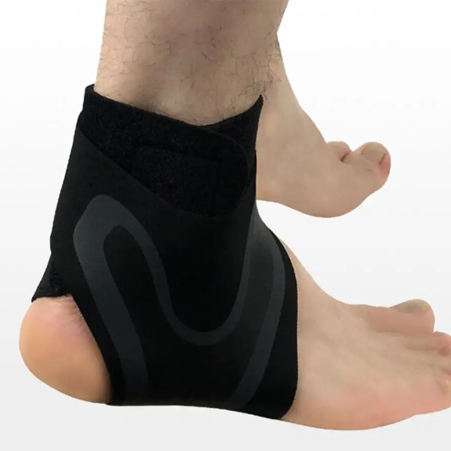 1PCS Black Right Left Foot Ankle Protector Adjustable Foot And Ankle Pads Basketball Sports Ankle Sprain Protection Ankle Foot
