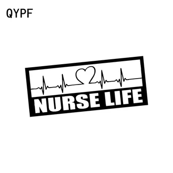

QYPF 14cm*5.8cm NURSE LIFE Cartoon Funny Vinyl Car-styling Car Sticker Decal Black/Silver Accessories C15-0031