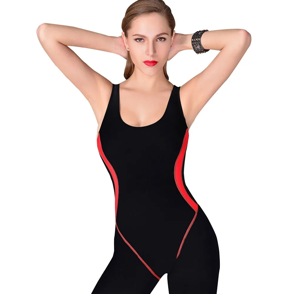 Women One Piece Open Back Short John Tech Suit Racing Competition Swimsuits New 