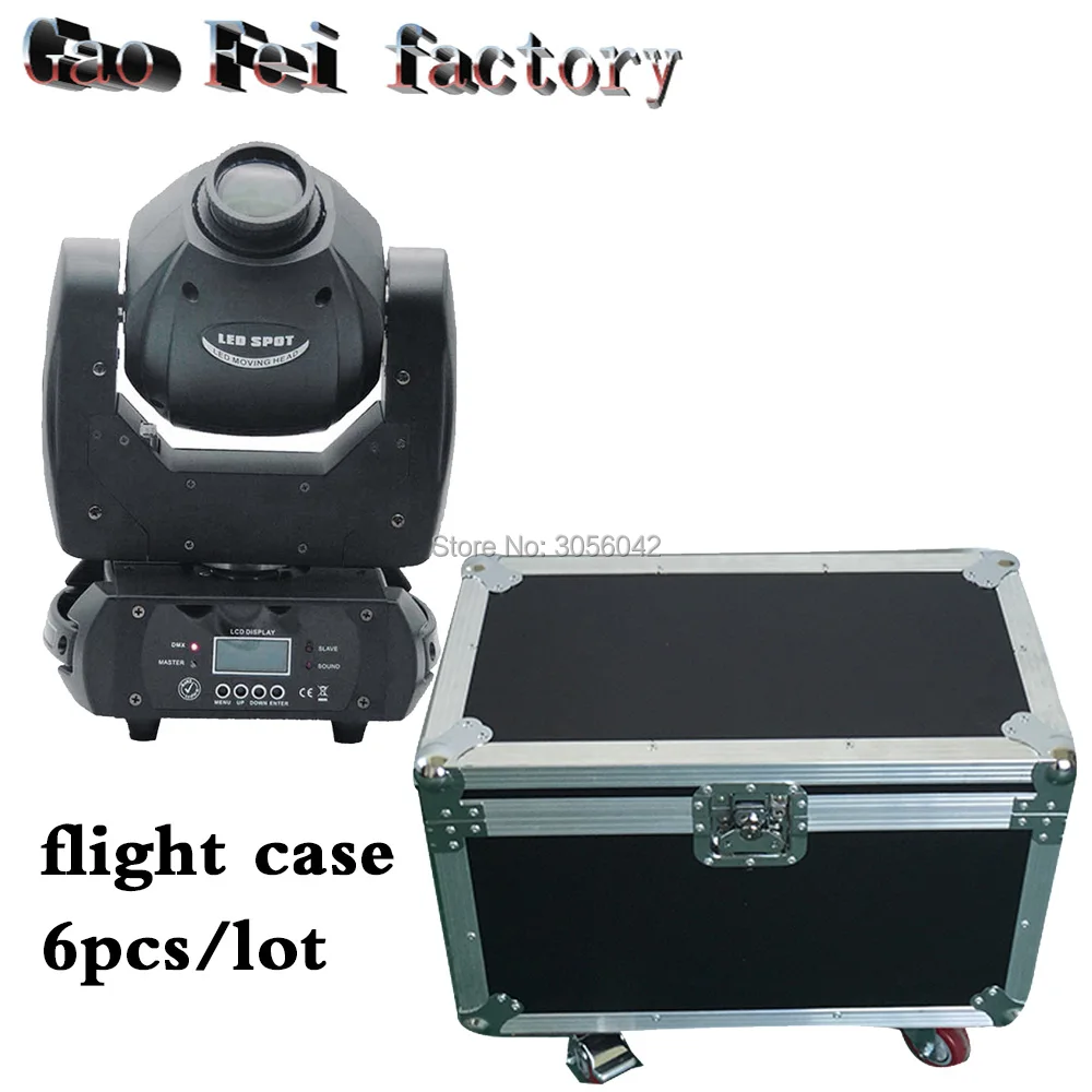 

dj light 60W spot moving head light 3 Face Prism DMX Controller LED beam Light for disco Stage light with flight case(6pcs/lot)