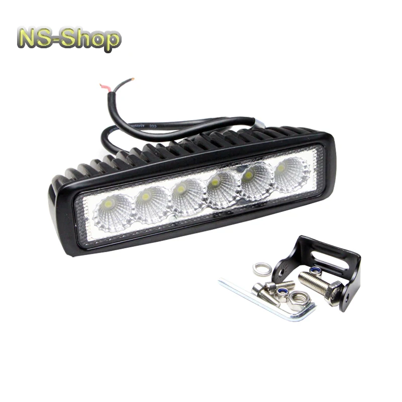 

6 Inch 18W LED Work Light for Indicators Motorcycle Driving Offroad Boat Car Tractor Truck 4x4 SUV ATV Flood Beam 12V