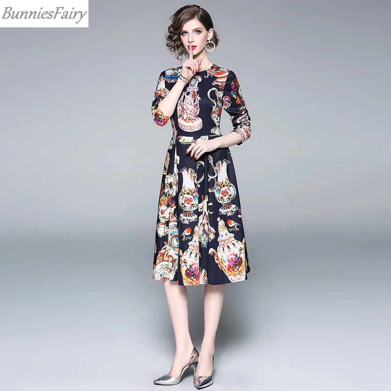 BunniesFairy 2019 весеннее Новое Женское платье Хепберн Винтажный стиль ретро
